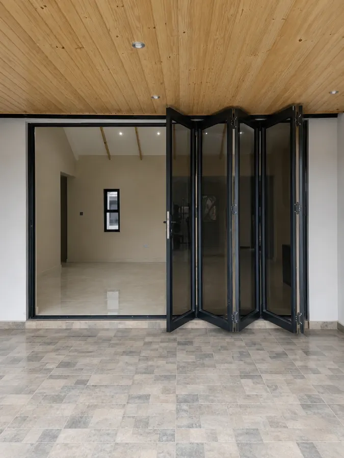 Aluminium bi-folding door installation Harare